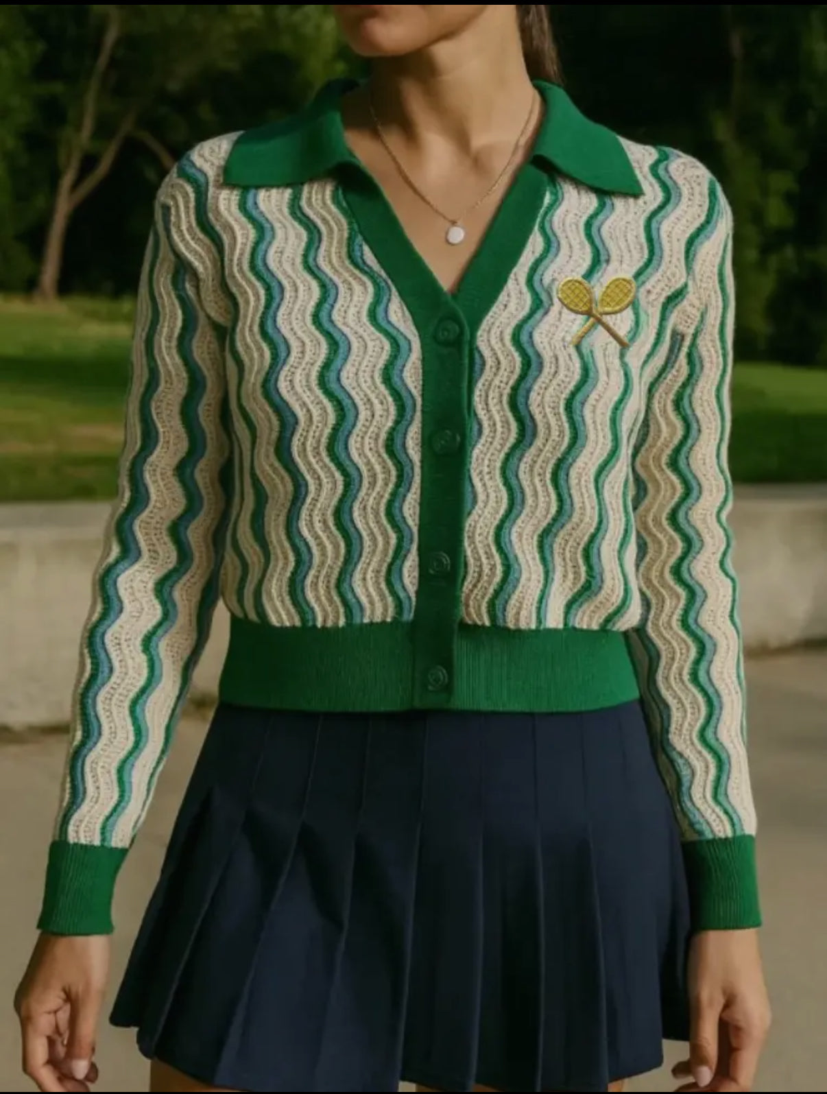 Tennis Cardigan - Vintage Vibe