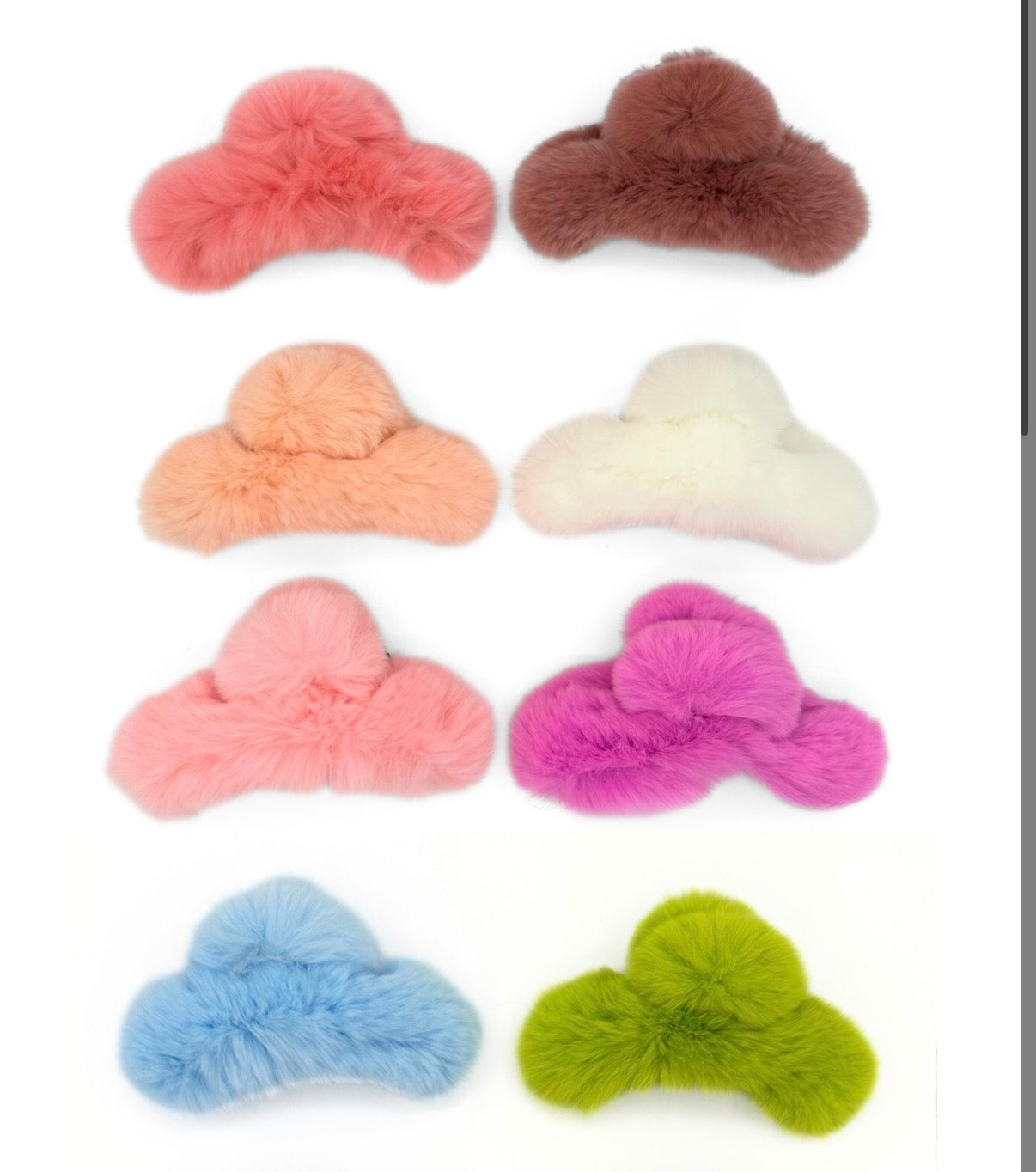 Fur claw hair clip