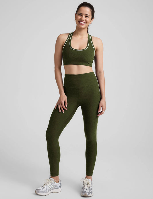 Spacedye Ready Midi Legging- army green heather