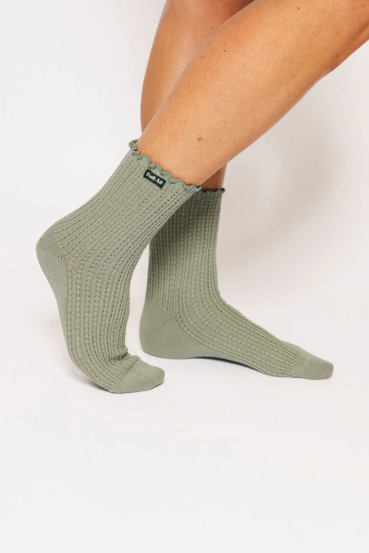 Reef Ruffle Sock-Sea