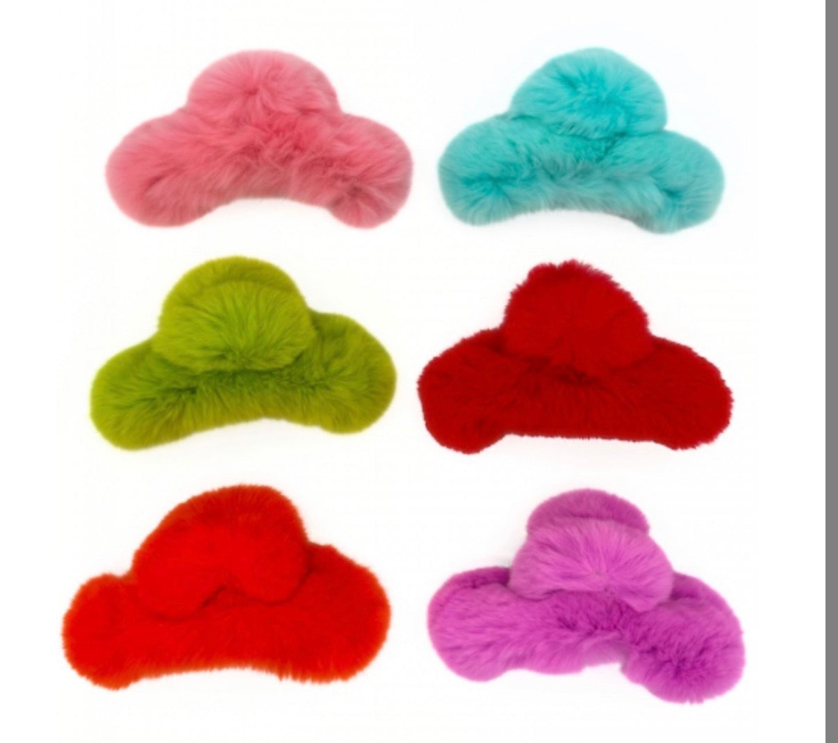 Fur claw hair clip