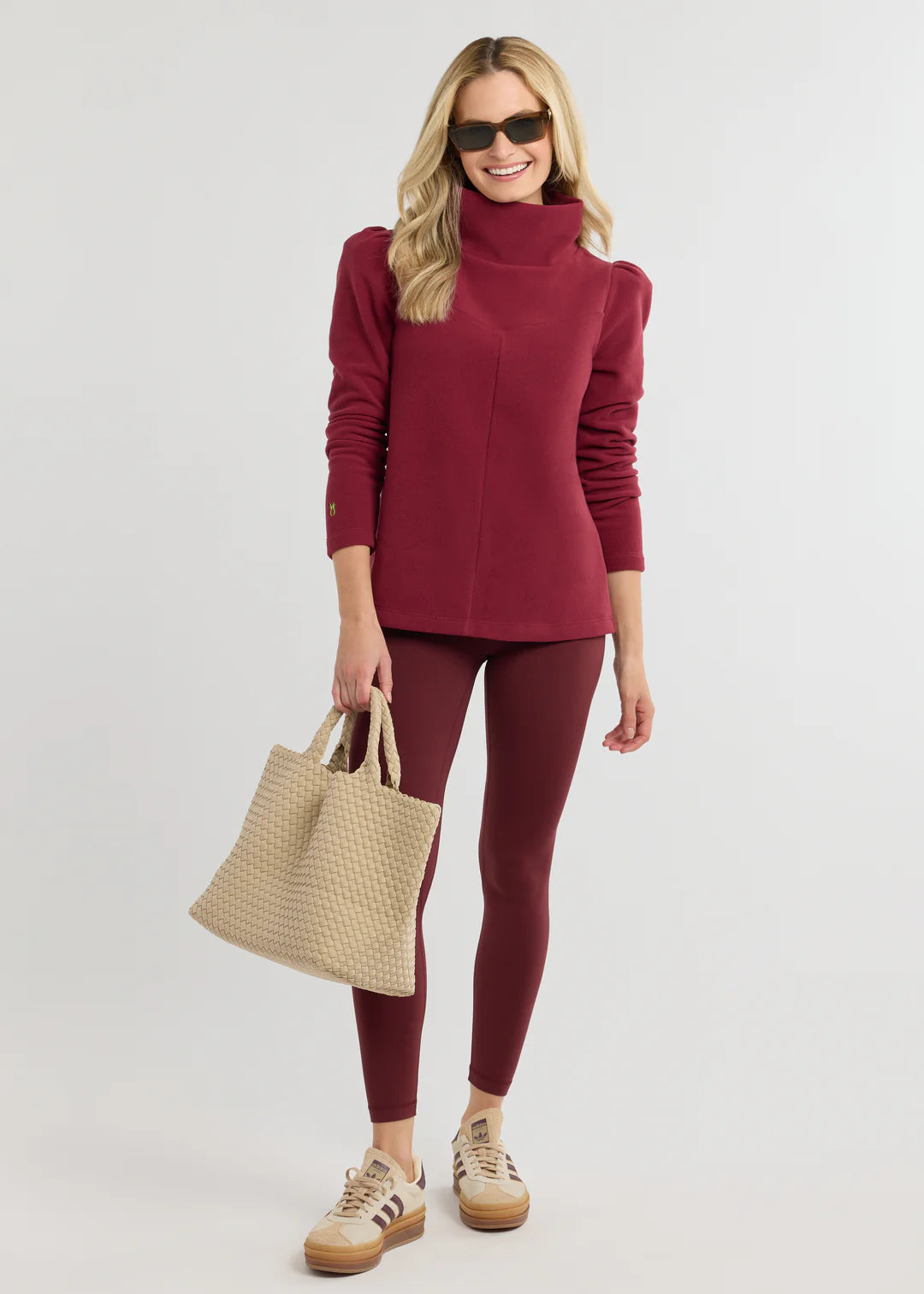 Camilla Puff Sleeve Turtleneck- Burgundy