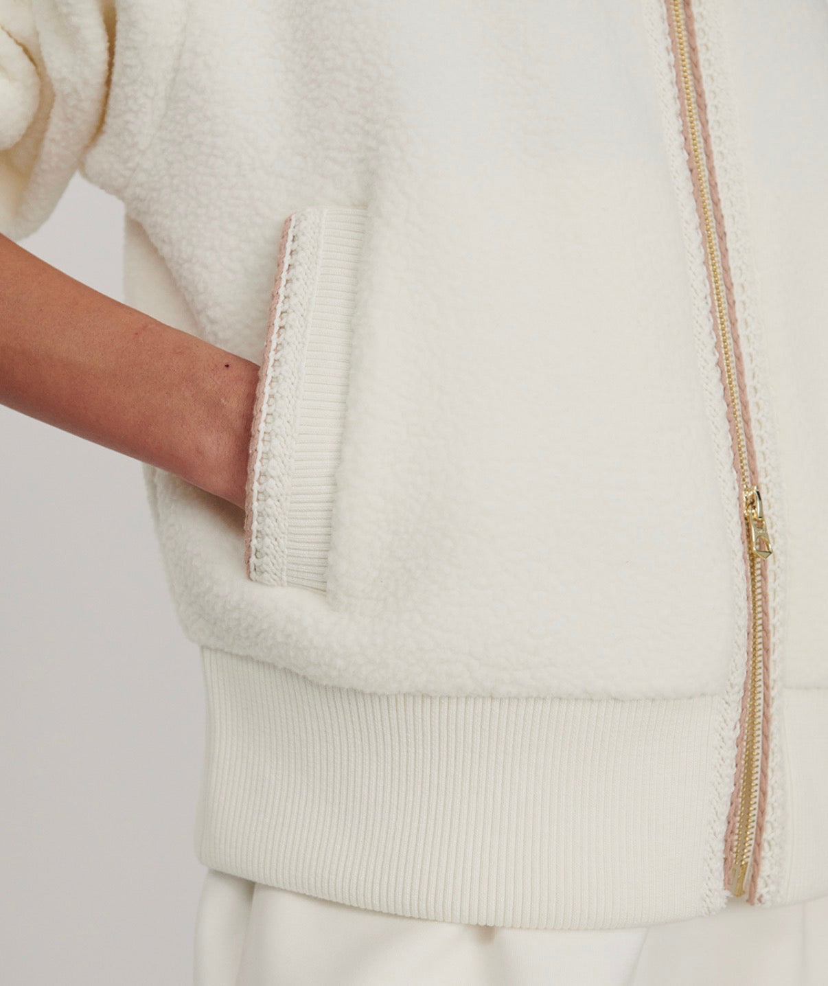 Klaudia Fleece Jacket- Egret