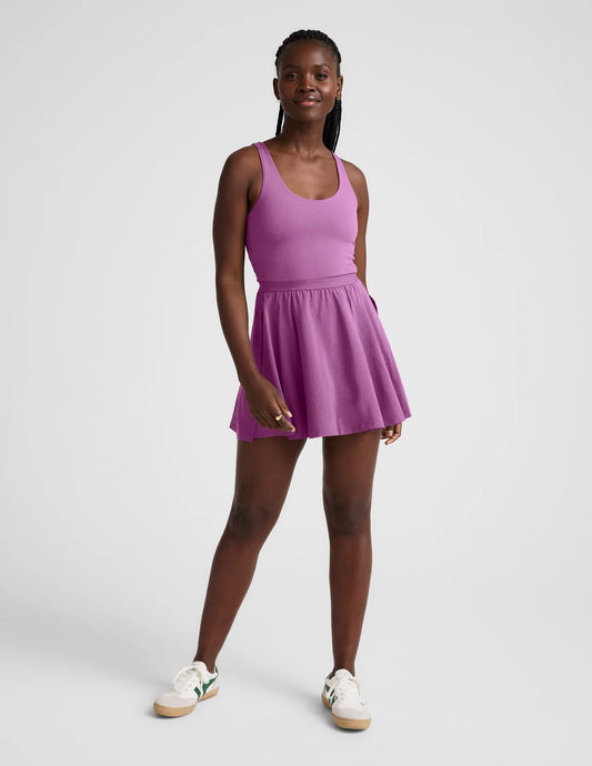 Score Pleated Active Dress- Fun Fuchsia
