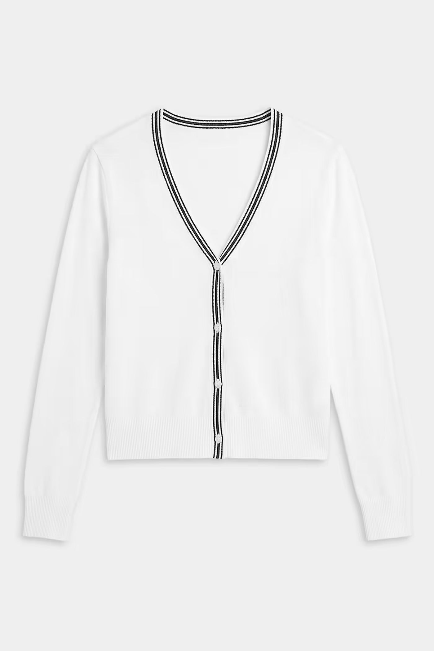 Bekah Knit Cardigan- white/indigo
