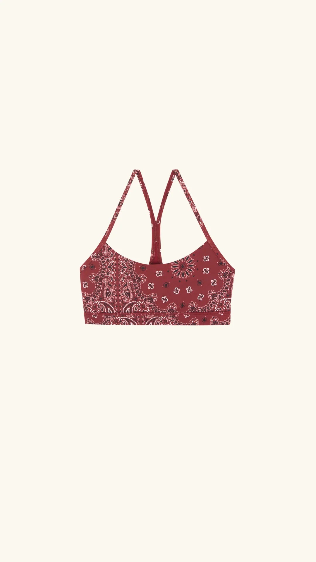 Yoga Bra- Burgundy Bandana