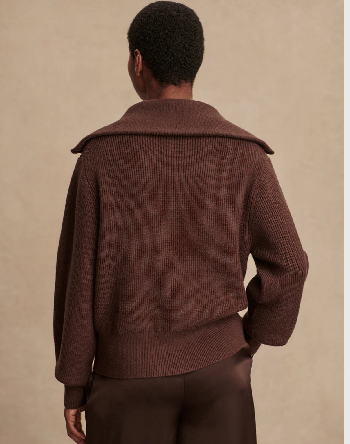Enrico Knit Jacket- Coffee Bean