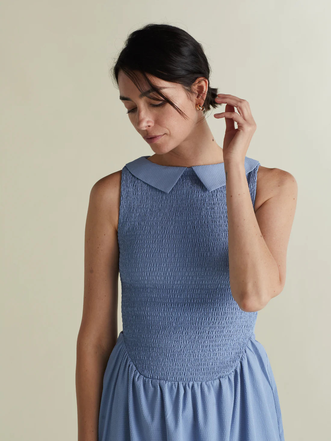 Heron Dress-Charleston Blue