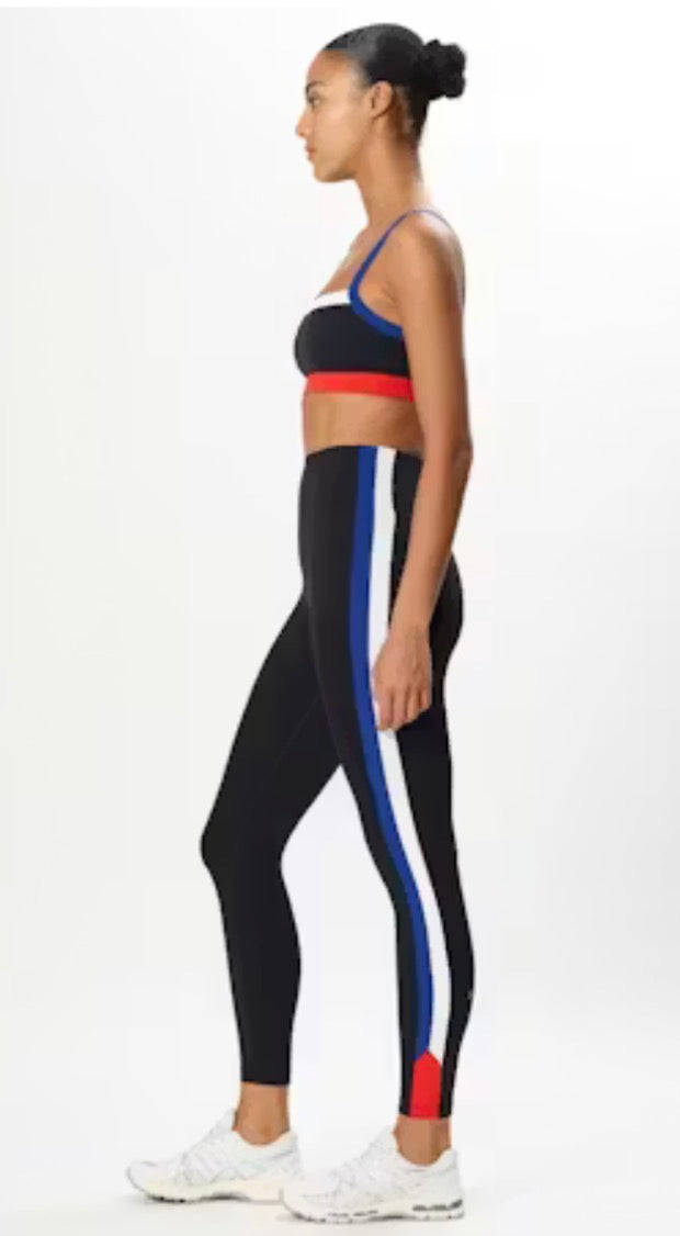 Monah high waist legging- black/cobalt