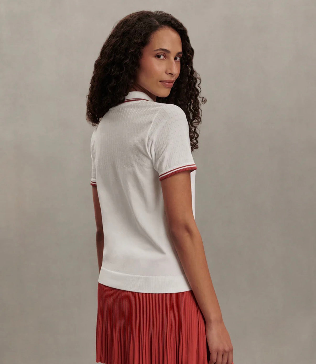 Mickey Seamless Polo- white