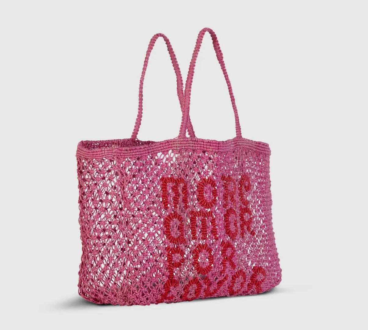 More Amor Por Favor- Woven Jute Tote