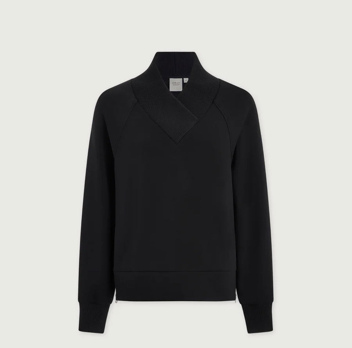 Macie Zip-Hem Sweater- Black