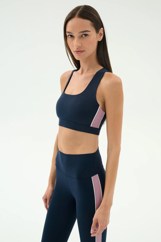 Lexi Rigor Bra- indigo/blush