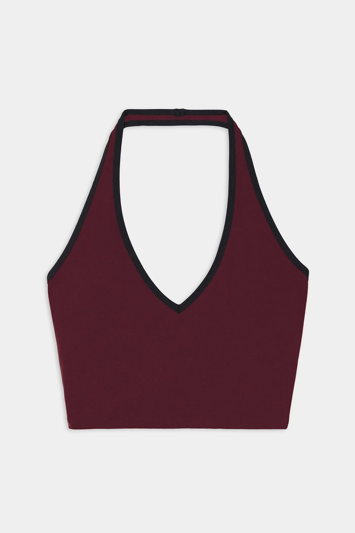 Rory Airweight halter bralette-dark cherry/black