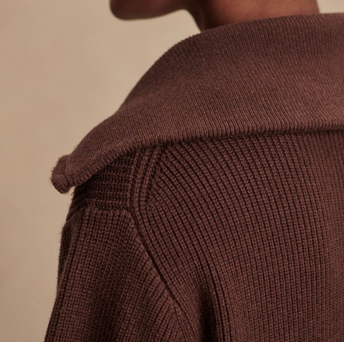 Enrico Zip-Through Knit Jacket-coffee bean