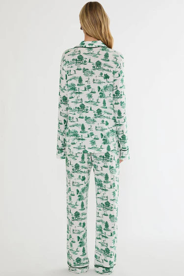 Livy Top & Connie Pant Set Green Fairway Toile