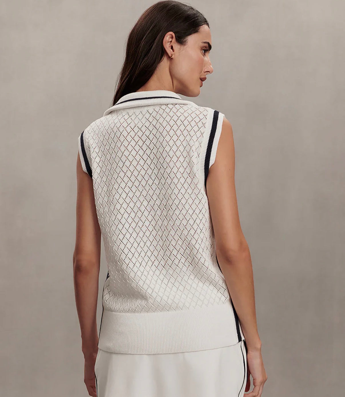 Stefan Half-Zip Vest-white