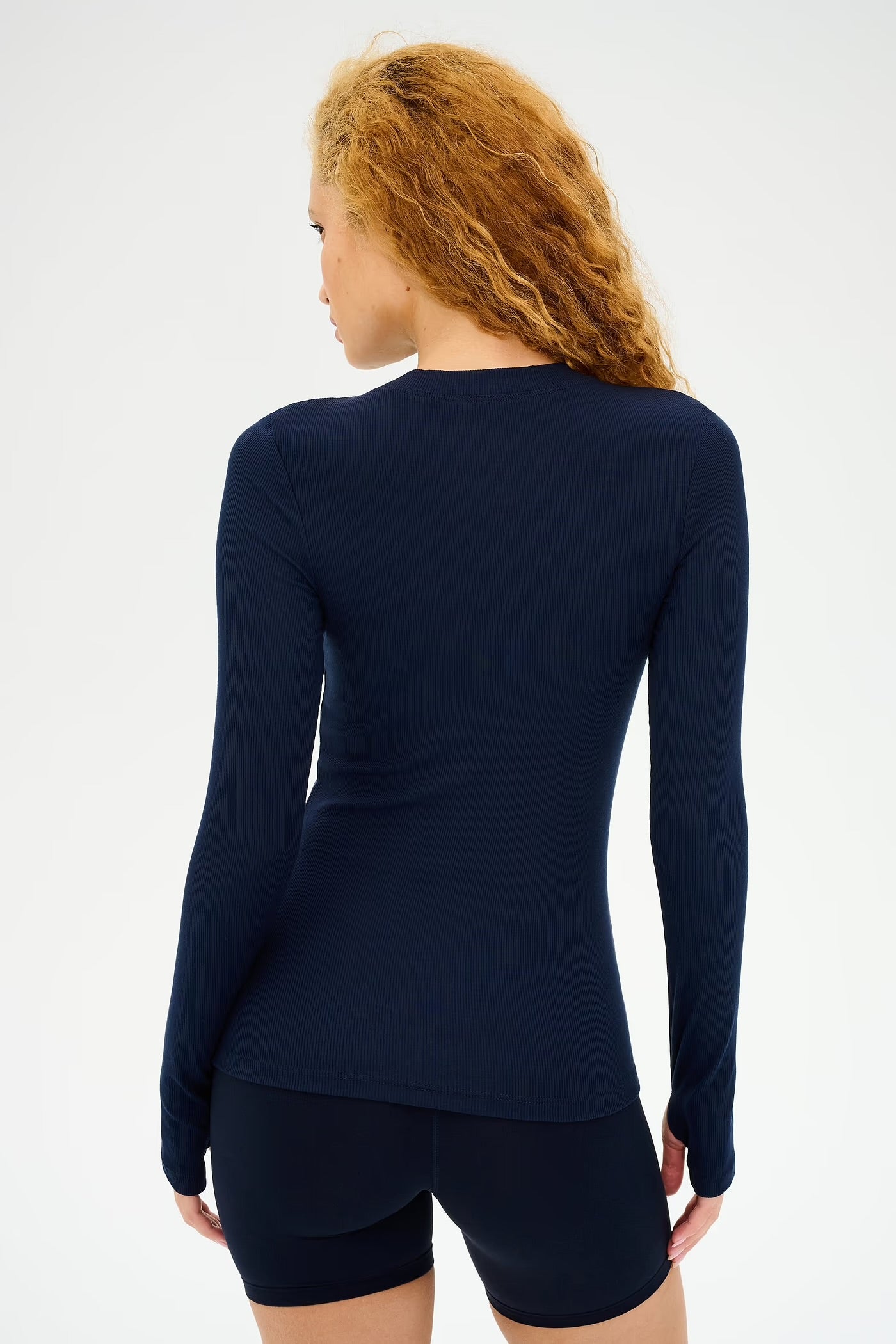 Louise Rib Long Sleeve- indigo