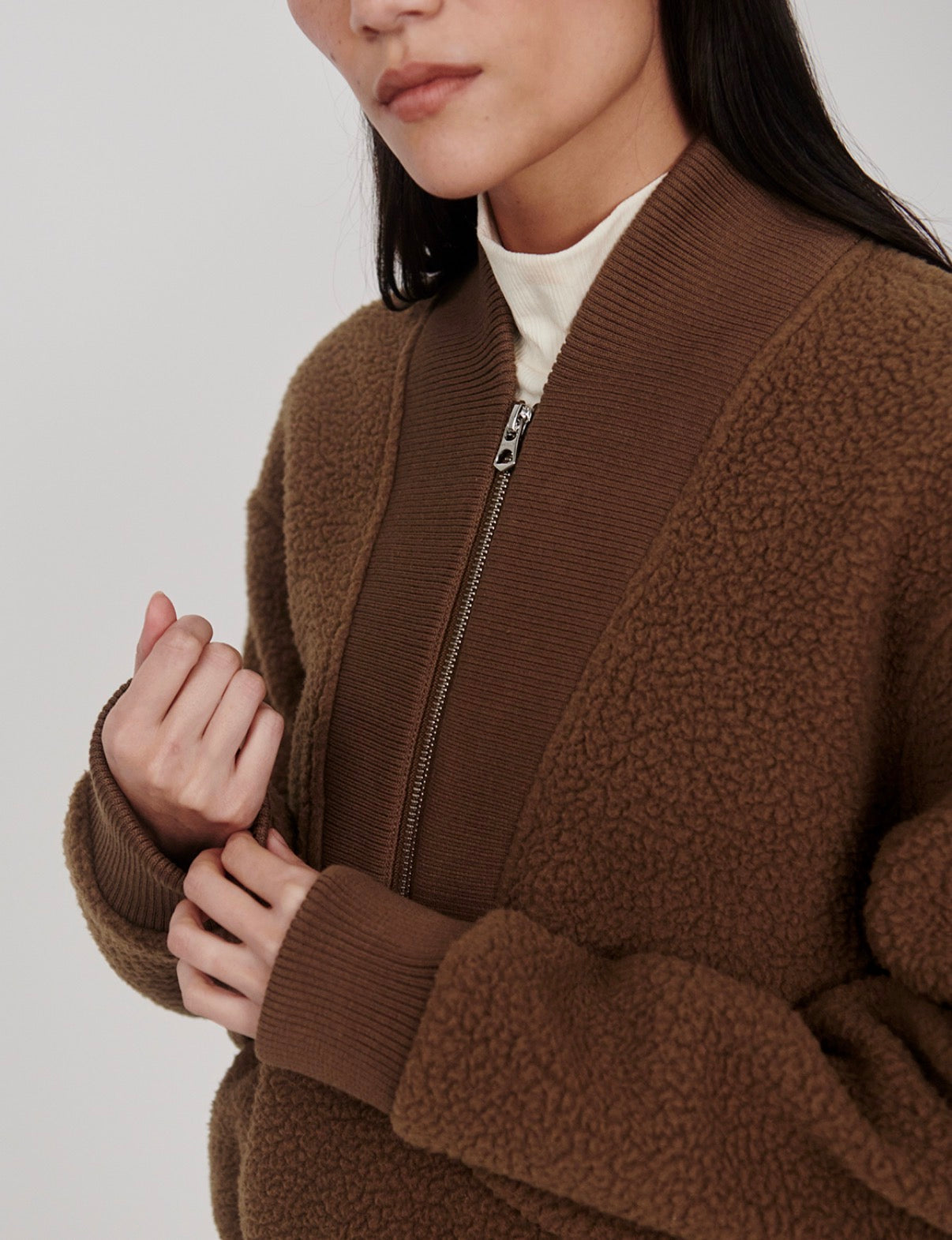 Mumford Half-Zip Fleece- teak olive