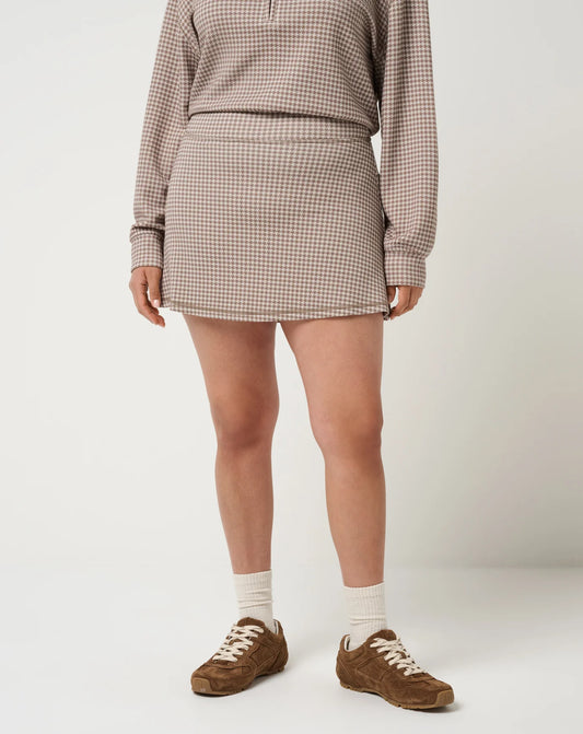 Printed Skyloft Soft A-Line Skort- Walnut Multi