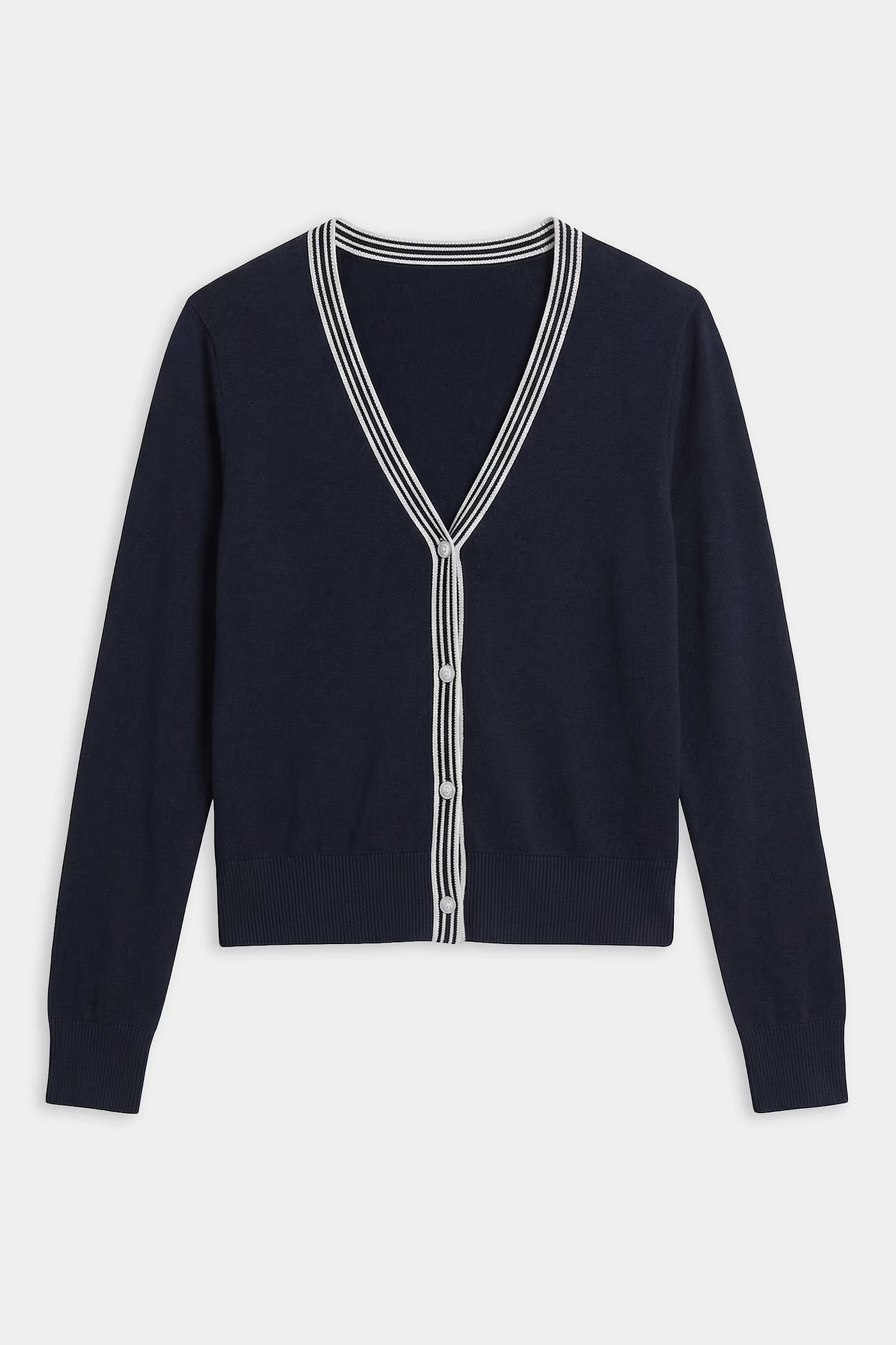 Bekah Knit Cardigan- indigo/white