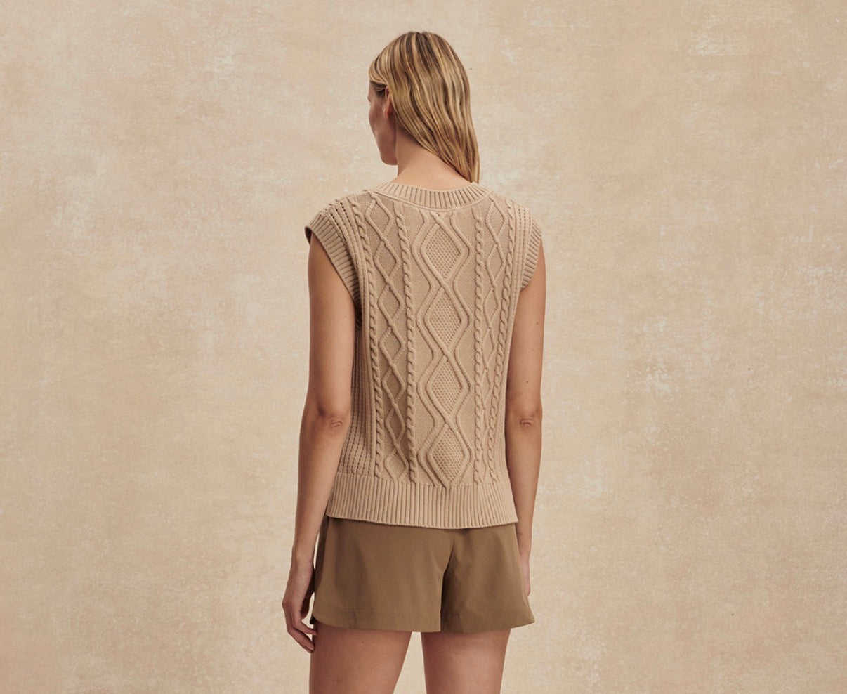 Benedetta Knit Top- light taupe