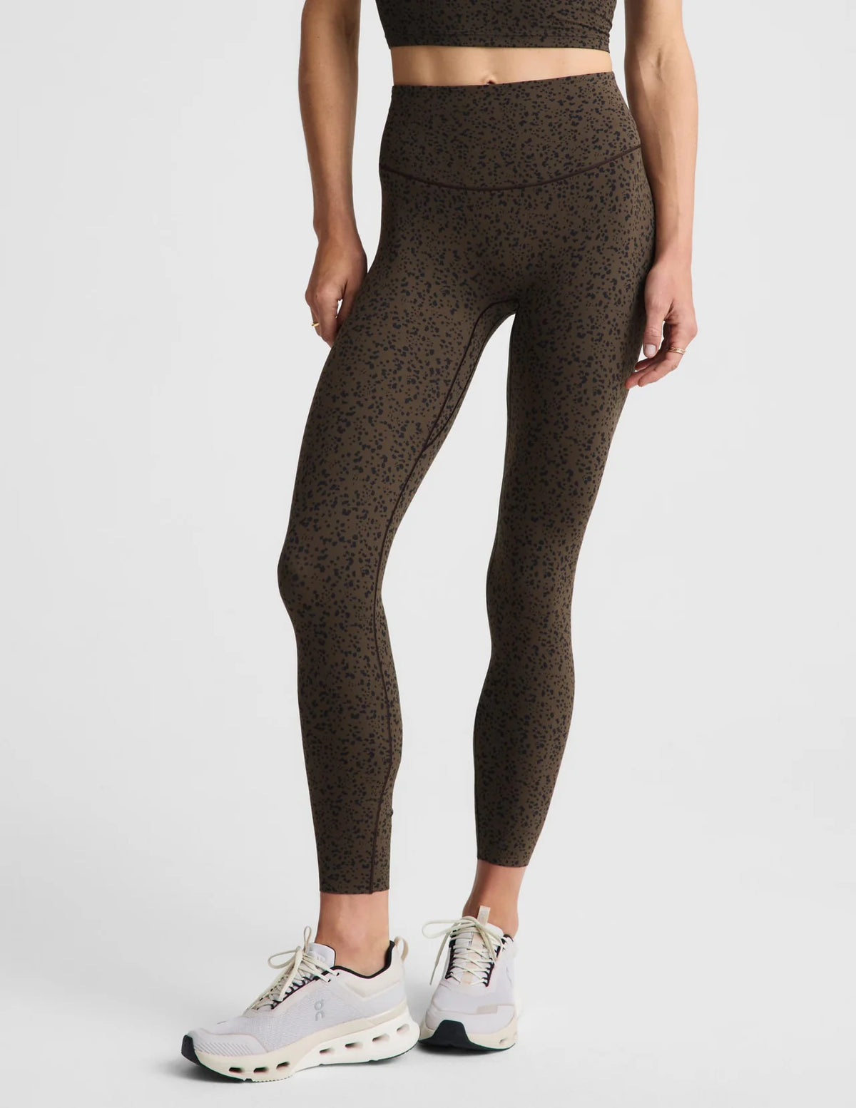 glowzone™ High Waisted Midi Legging- speckle dot