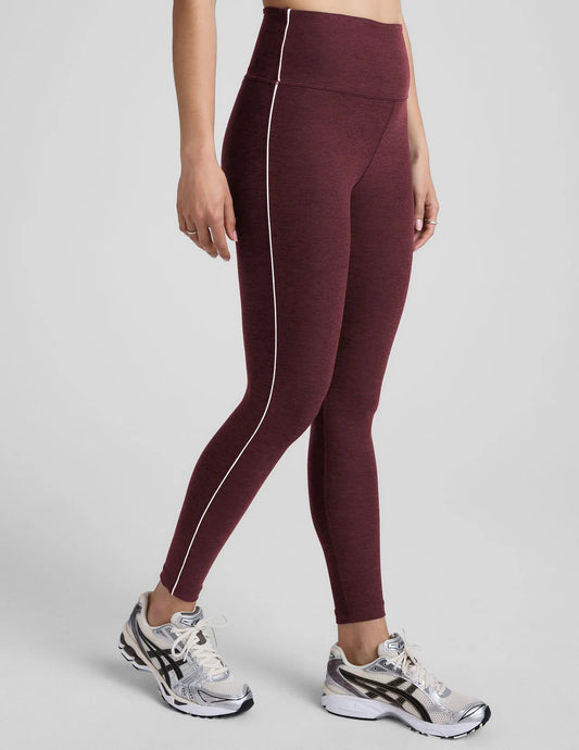 Spacedye Ready Midi Legging- midnight burgundy Heather
