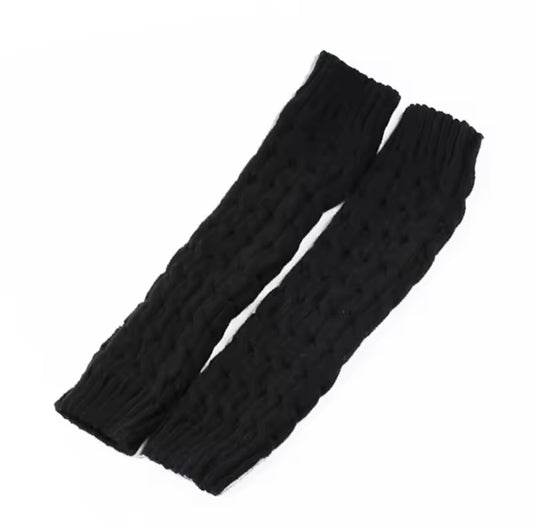 Black cable knit leg warmer -LGCC
