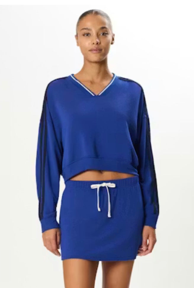 Elle Sweatshirt- cobalt/black