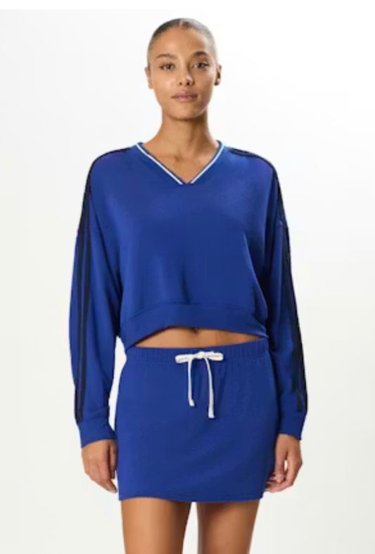 Elle Sweatshirt- cobalt/black