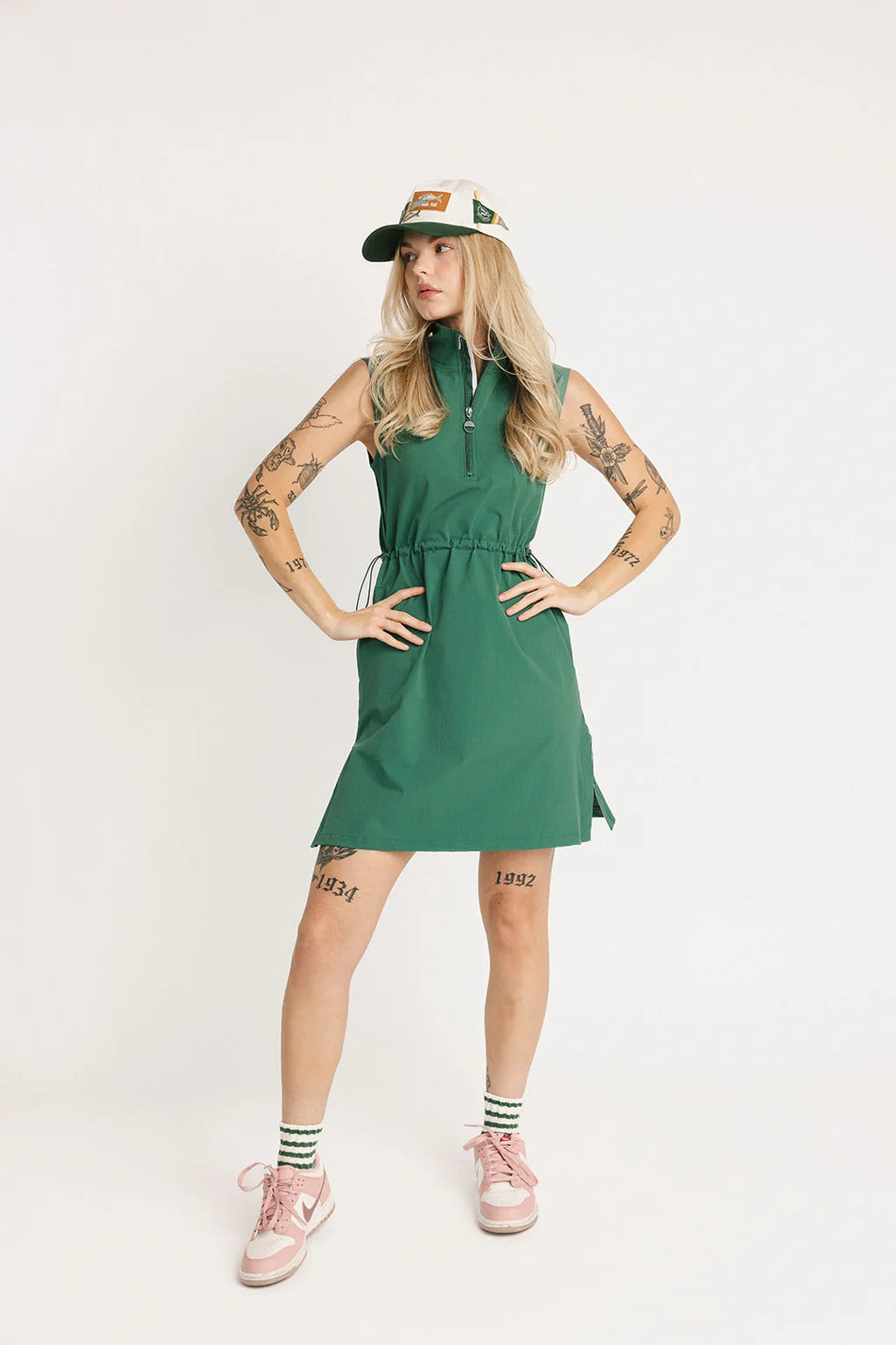 Anchor Dress- Green