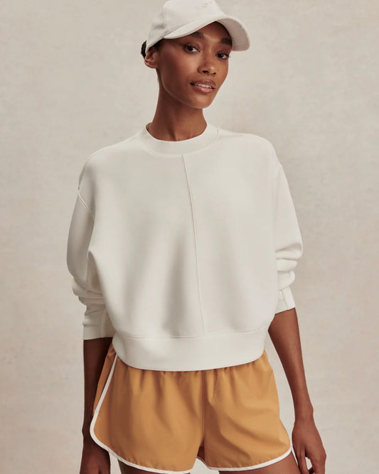 Tasmin Cropped Sweat- Snow White