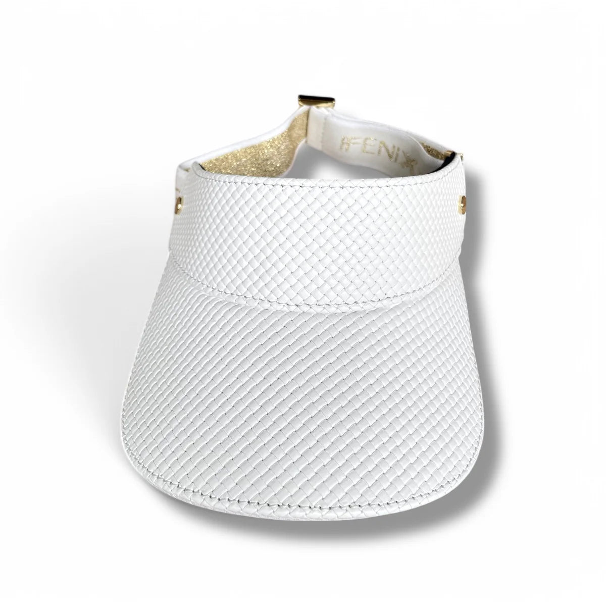 The Leather Visor- Blanc Tressê & Gold-Limited Edition