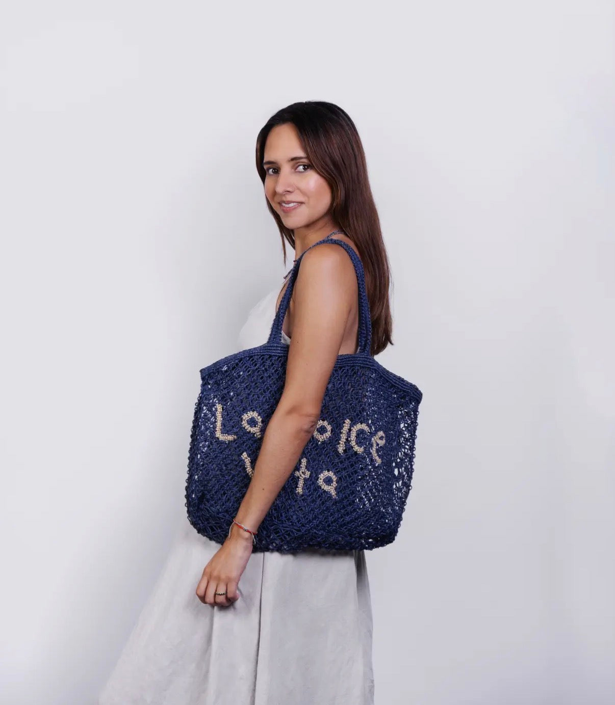 La Dolce Vita Woven Tote