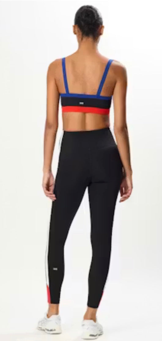 Monah high waist legging- black/cobalt