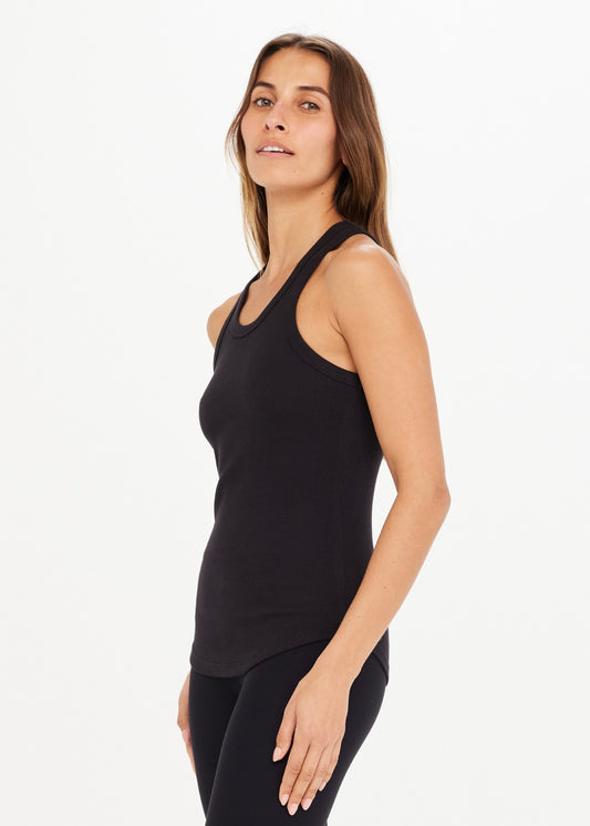 Frankie Rib Tank-black