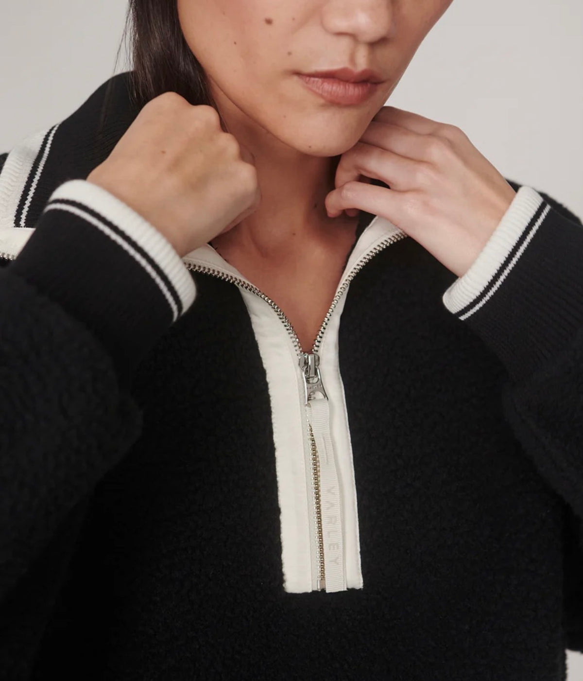 Anika Half-Zip Fleece- Black