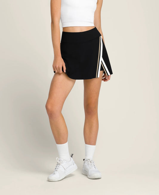 Slice Skirt- black/safari