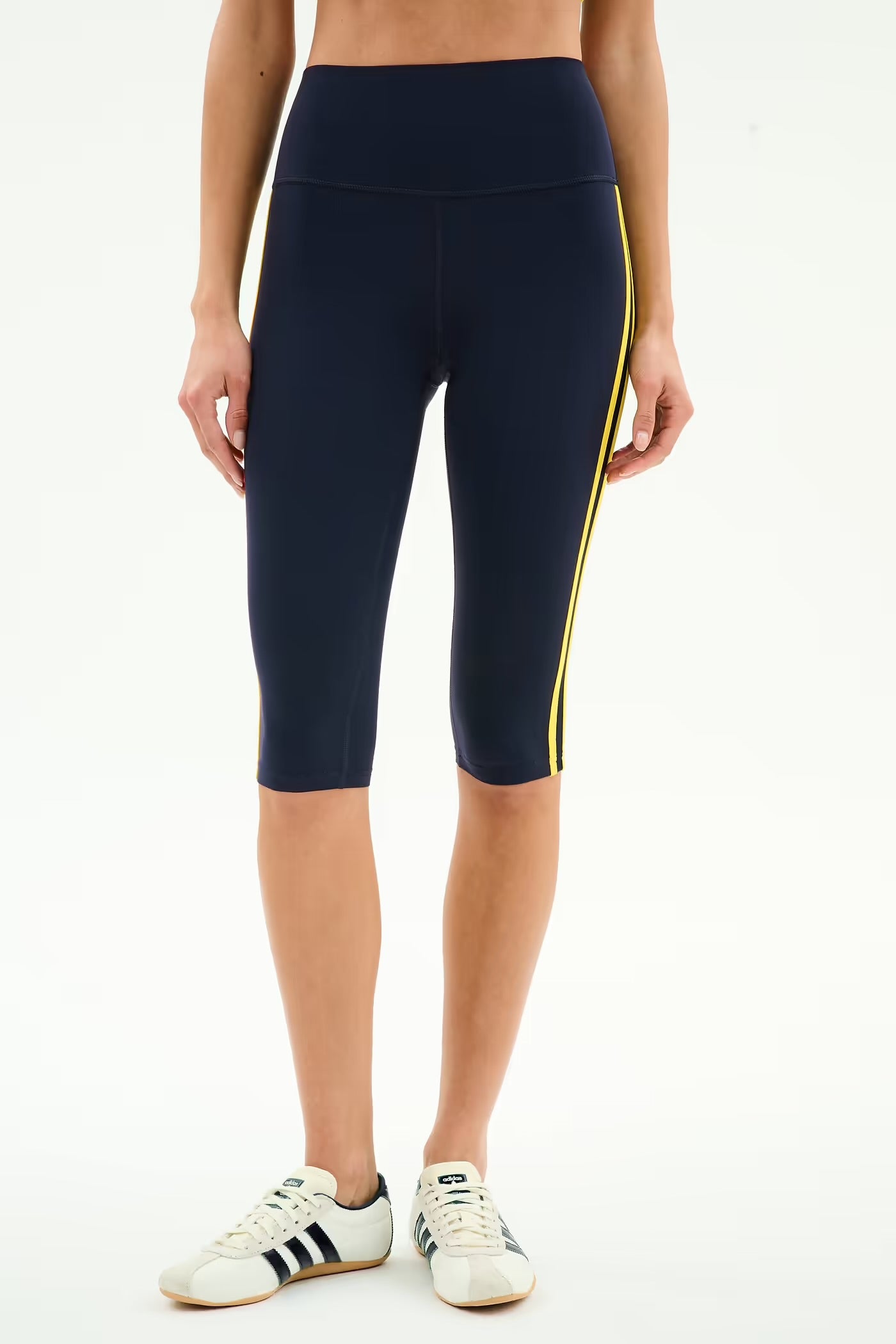 Ella High Waist Airweight 16”- indigo/bright yellow