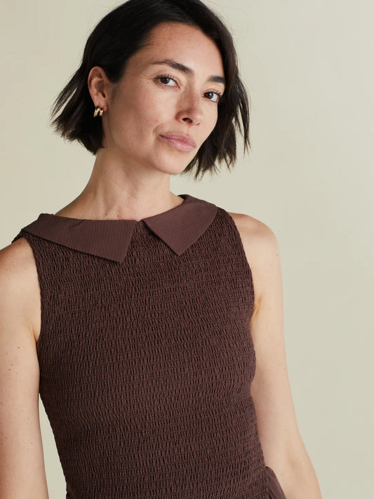 Heron Dress-Umber
