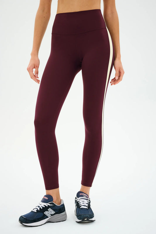 Clare High Waist Rigor 7/8- dark cherry/cream
