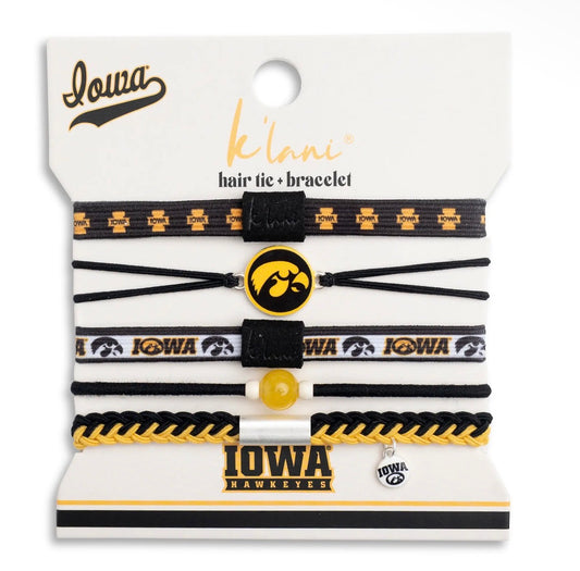University of Iowa hair tie bracelets