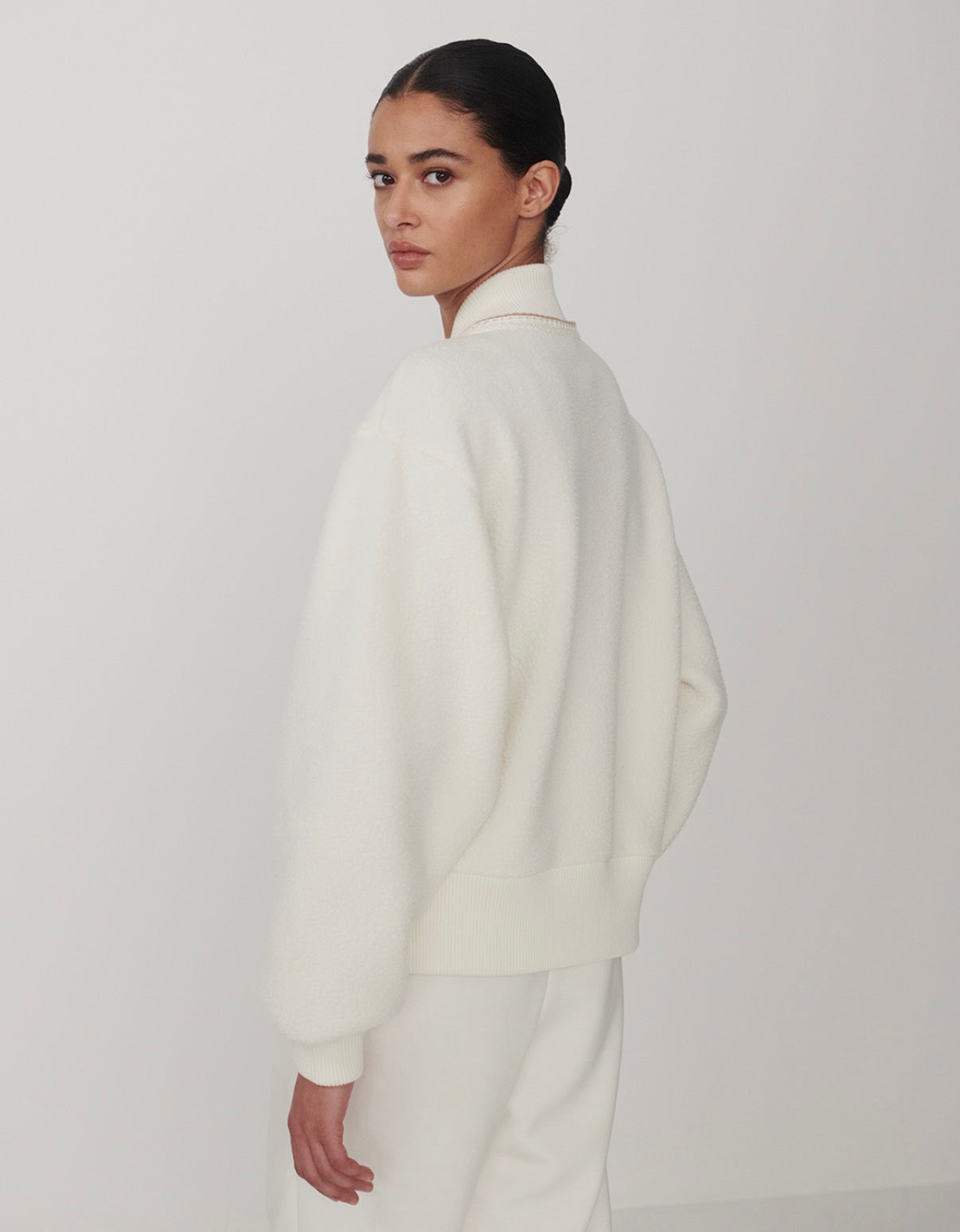 Klaudia Fleece Jacket- Egret