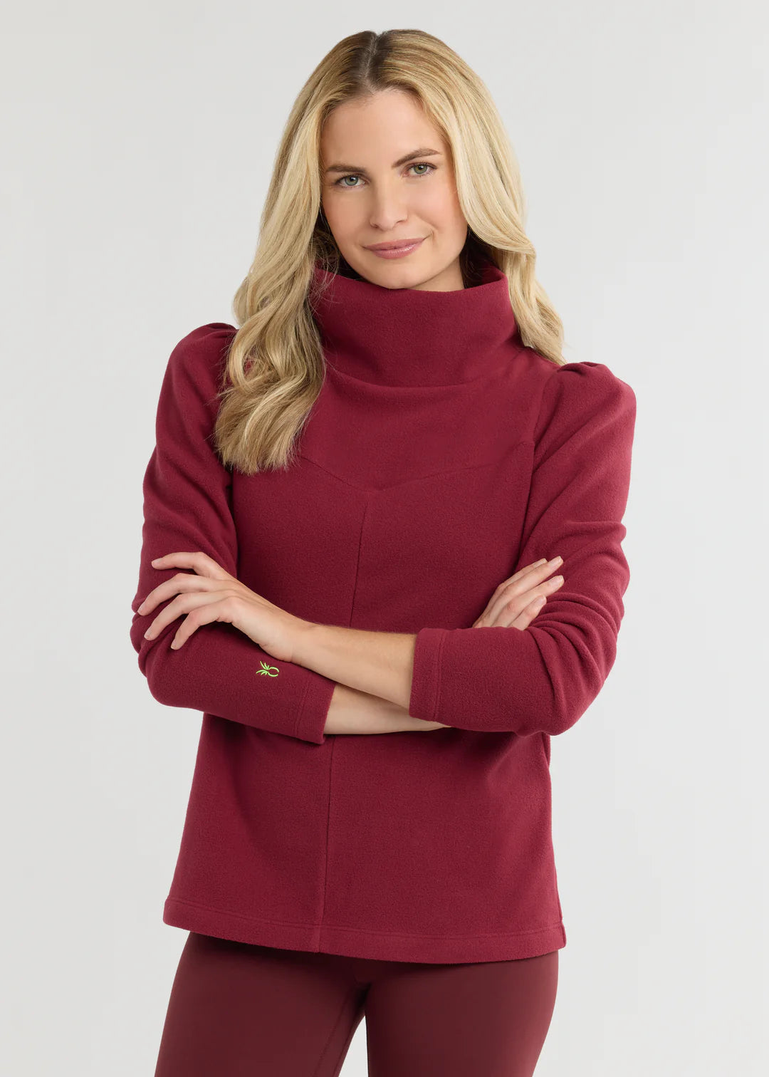 Camilla Puff Sleeve Turtleneck- Burgundy