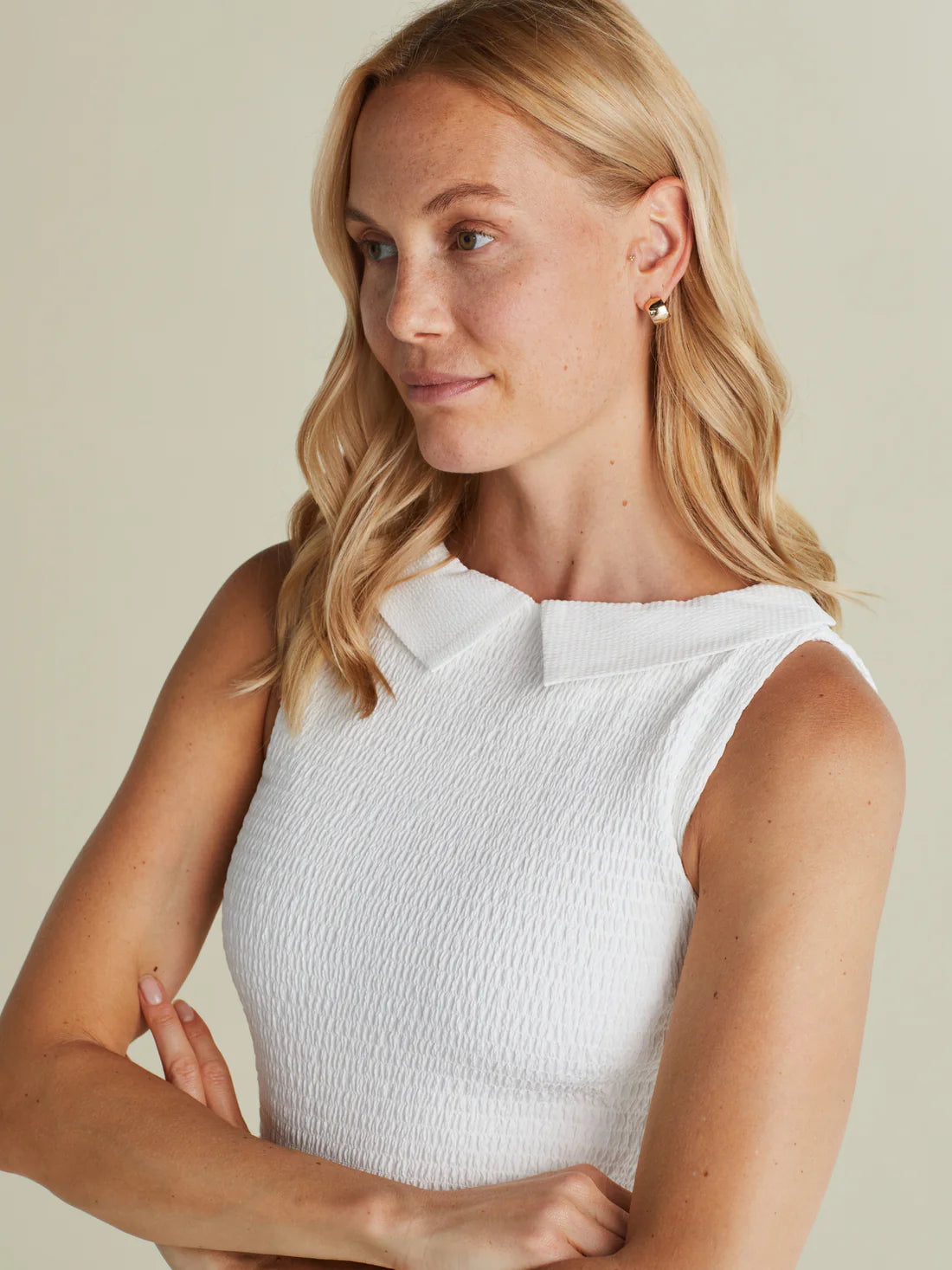 Heron Dress-White