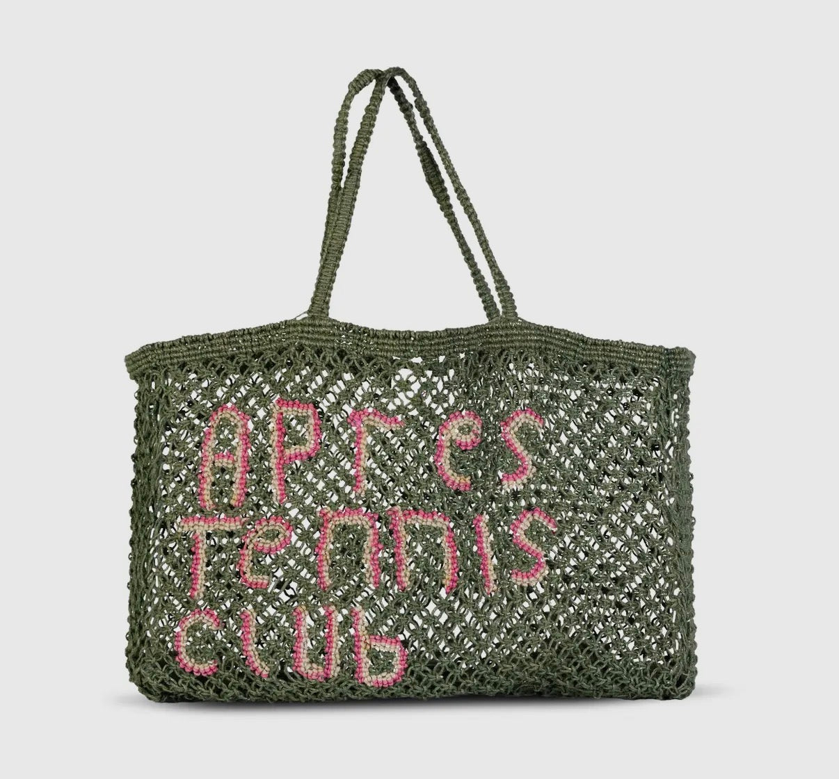 Aprés Tennis Club Woven Jute Tote