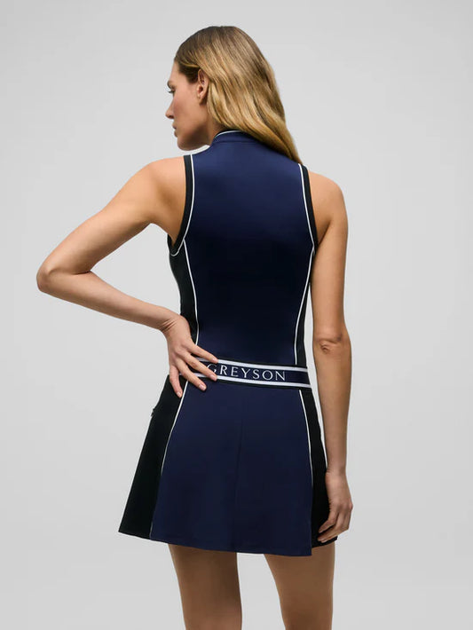 Phoenix Flare Dress- Maltese Blue