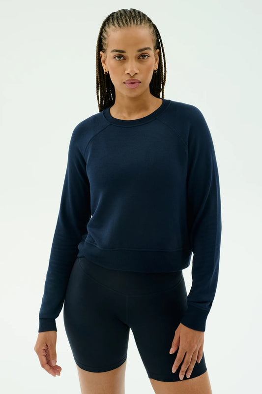 Brooks Fleece Long Sleeve Sweatshirt- indigo