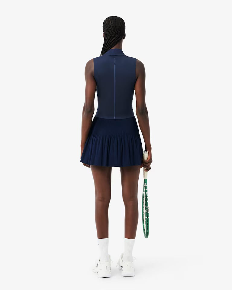 Ultra Dry Stretch Tennis Dress with Liner- navy blue